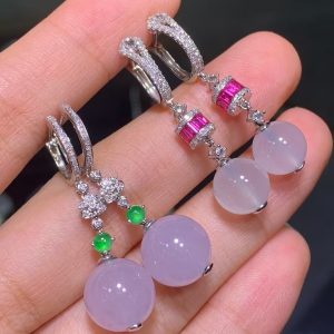 小巧水滴圆珠形翡翠耳坠｜简约百搭款｜清新典雅 ｜优雅轻奢风｜送礼佳选
